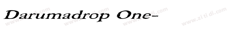 Darumadrop One字体转换